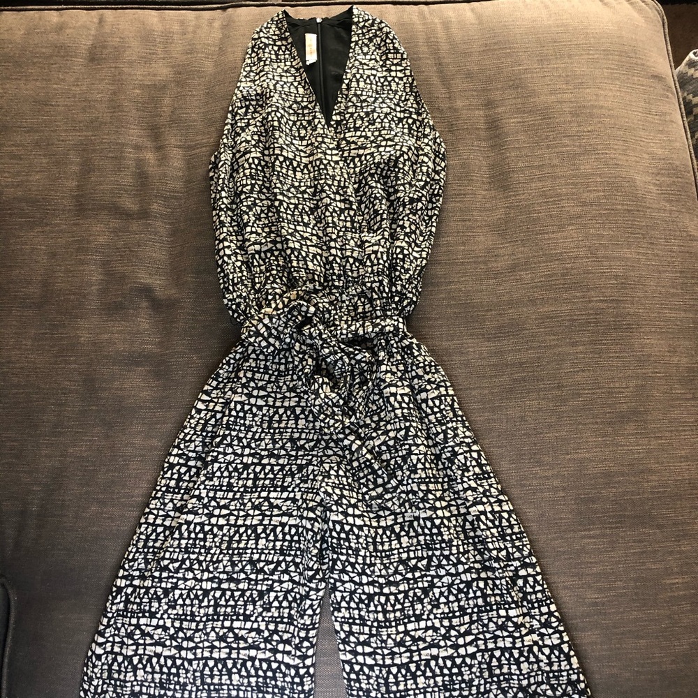 Tory Burch Tribal Geo Silk Jumpsuit